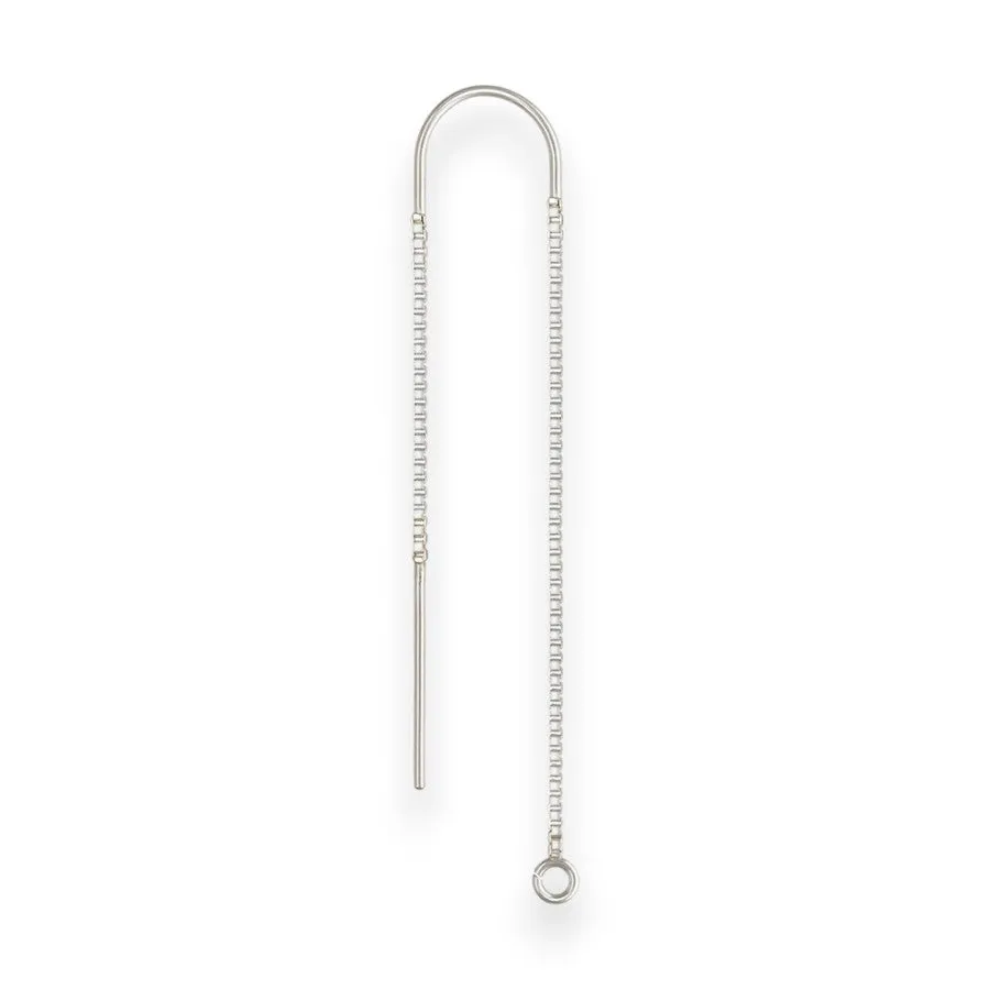 🆕🔗 Ear U Threader - Box Chain in Sterling Silver | Pair 💍💍