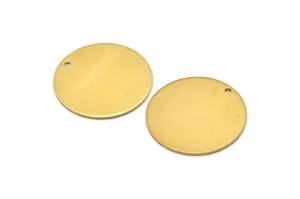 10 Raw Brass 28mm Stamping Tags , 18 Gauge  (b0107)