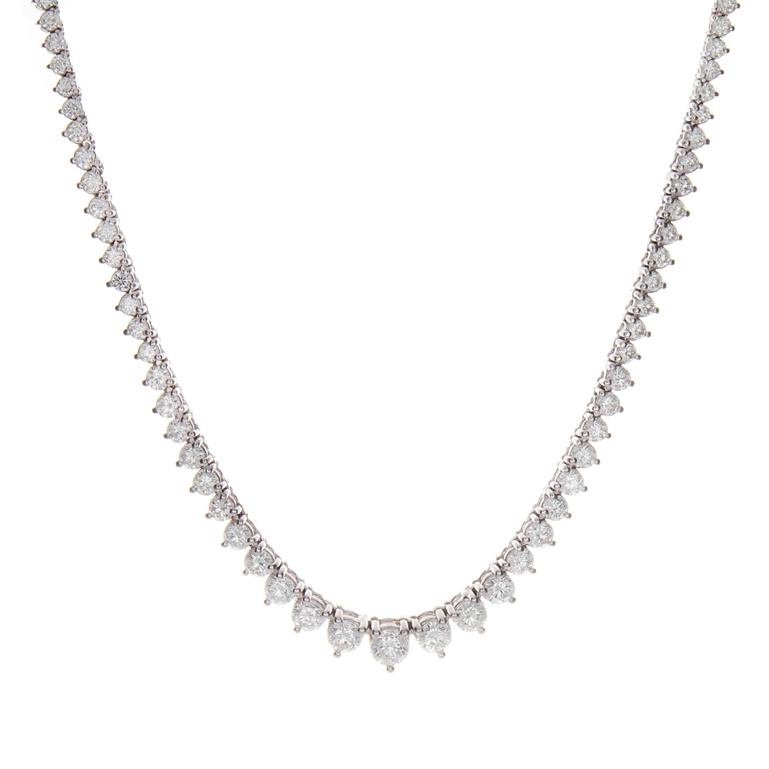 10ct 18k White Gold Diamond Necklace