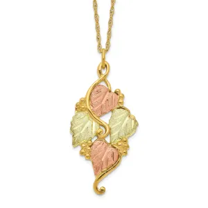 10K Tri-Color Gold Necklace with Themed Pendant by Sophia Jewelers