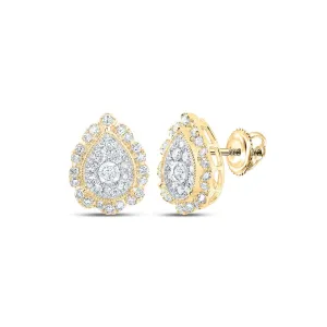 10kt Golden Teardrop Diamond Earrings: Timeless Elegance by Splendid Jewellery