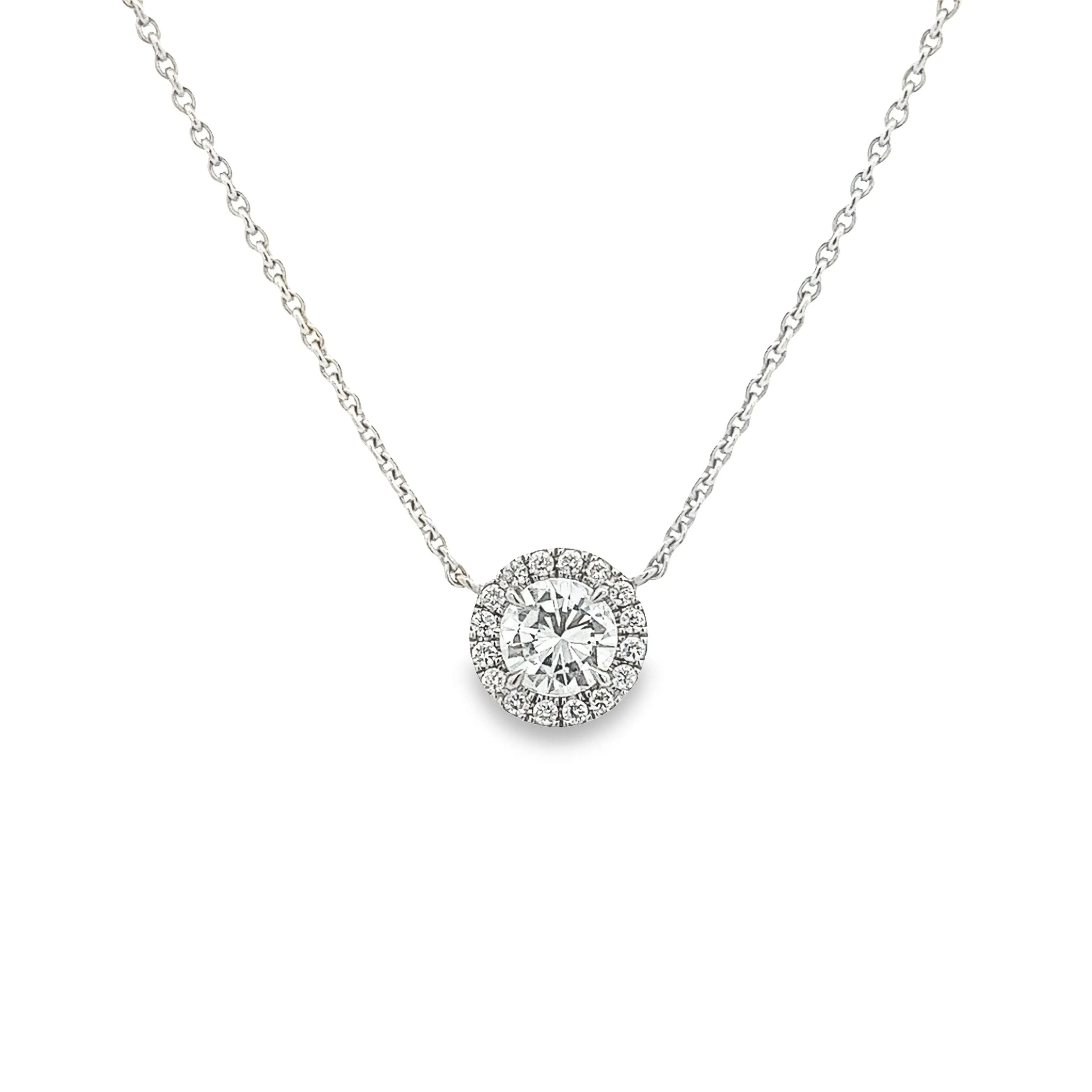 1.20ct 14k White Gold Diamond Pendant