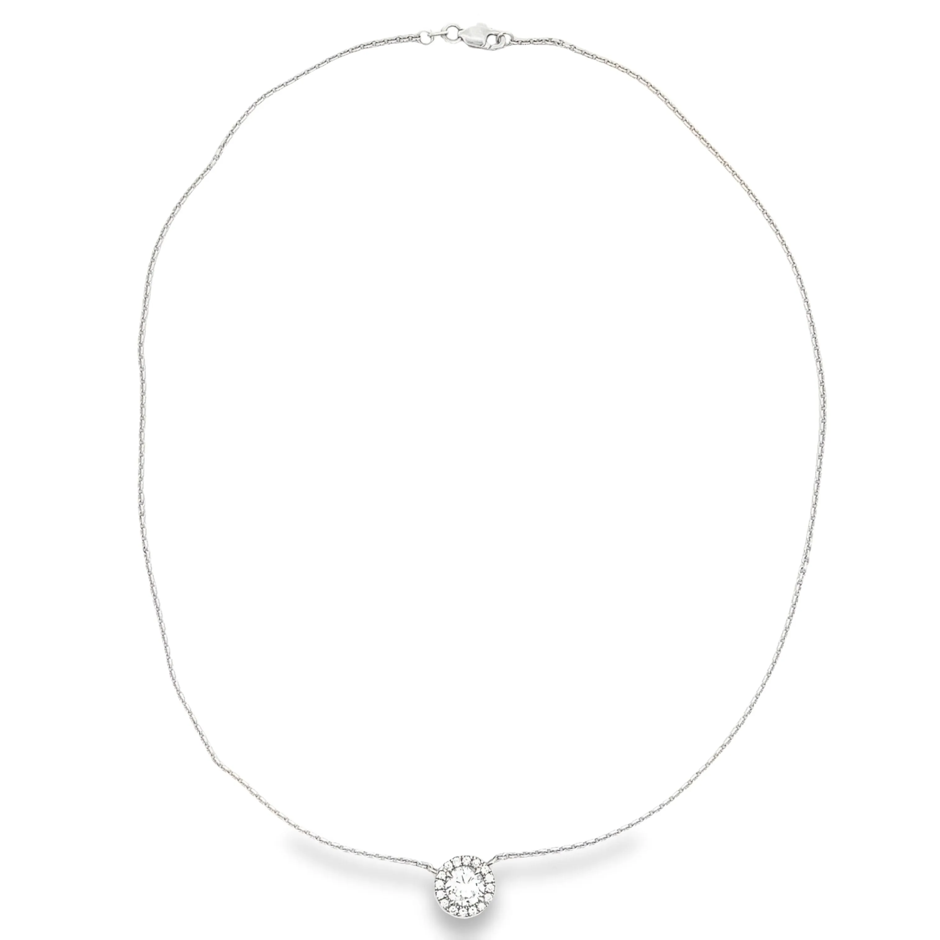 1.20ct 14k White Gold Diamond Pendant
