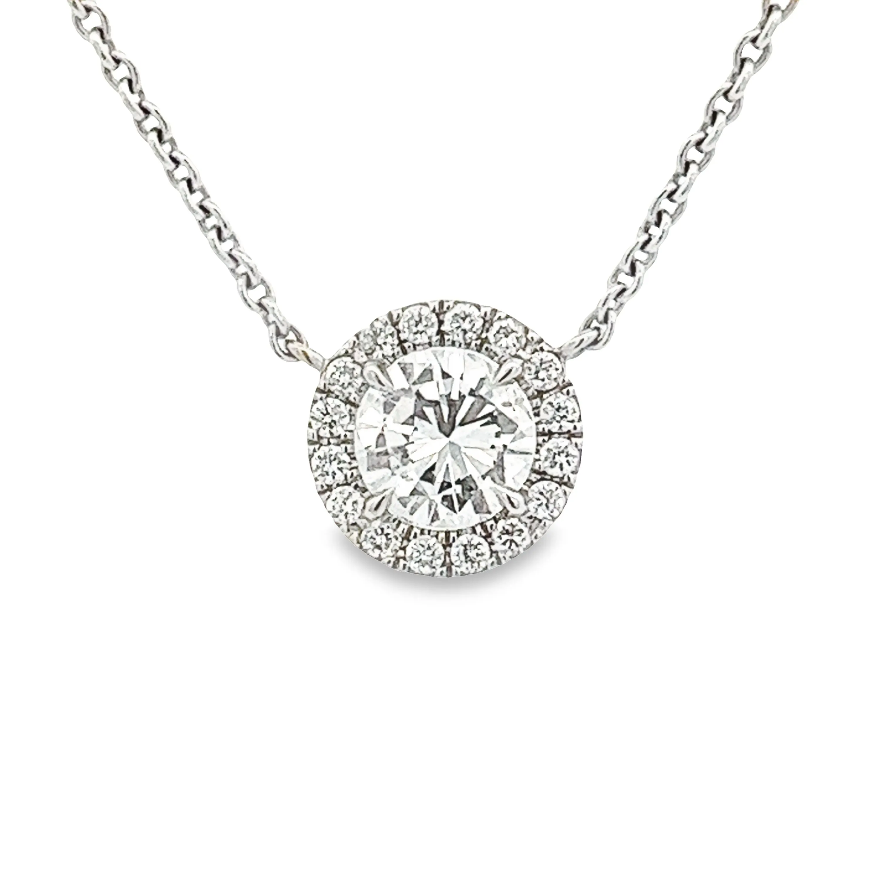 1.20ct 14k White Gold Diamond Pendant