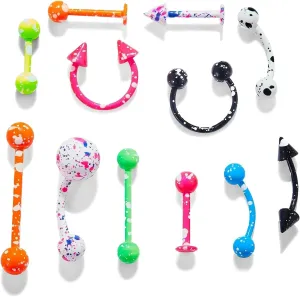 14G Colorful Surgical Steel Belly Button Rings for Women