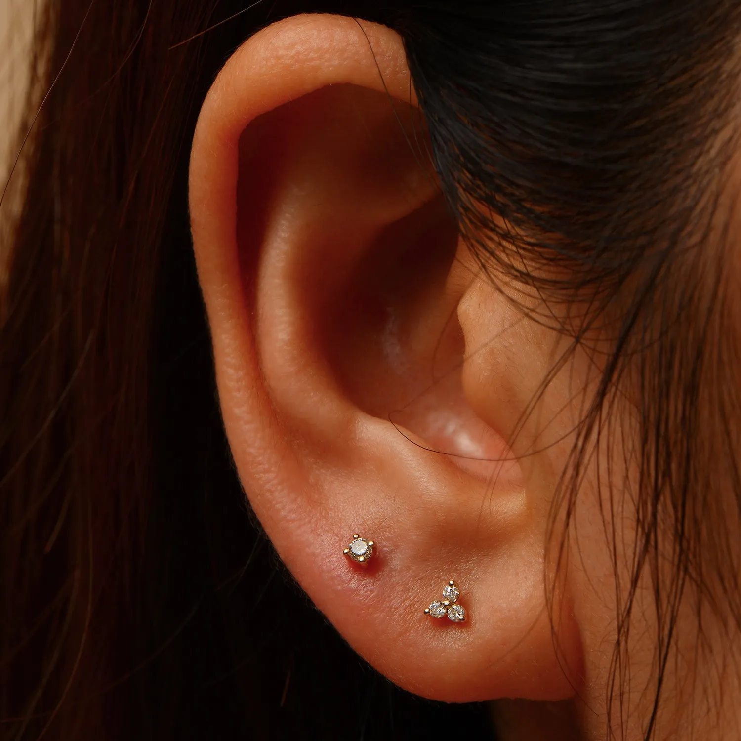 14k Cluster Flatback Studs