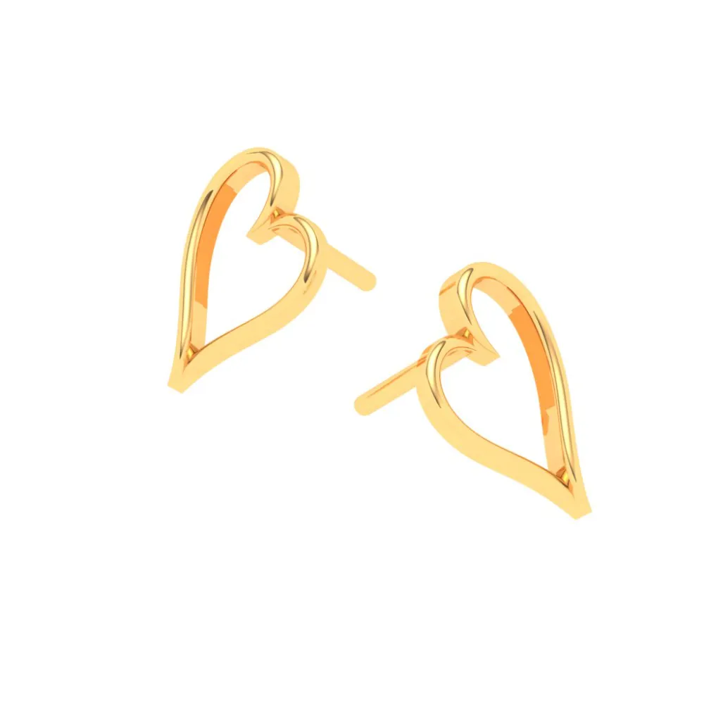 14k Gold Sweetheart Sleek Studs Earrings From Online Exclusive