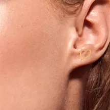 14k Gold Sweetheart Sleek Studs Earrings From Online Exclusive