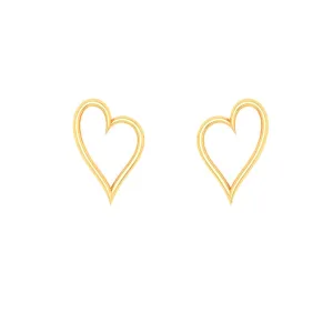 14k Gold Sweetheart Sleek Studs Earrings From Online Exclusive
