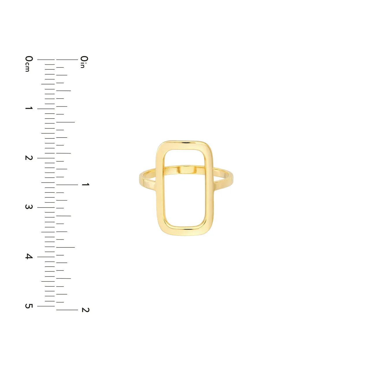 14k Rectangular Frame Ring