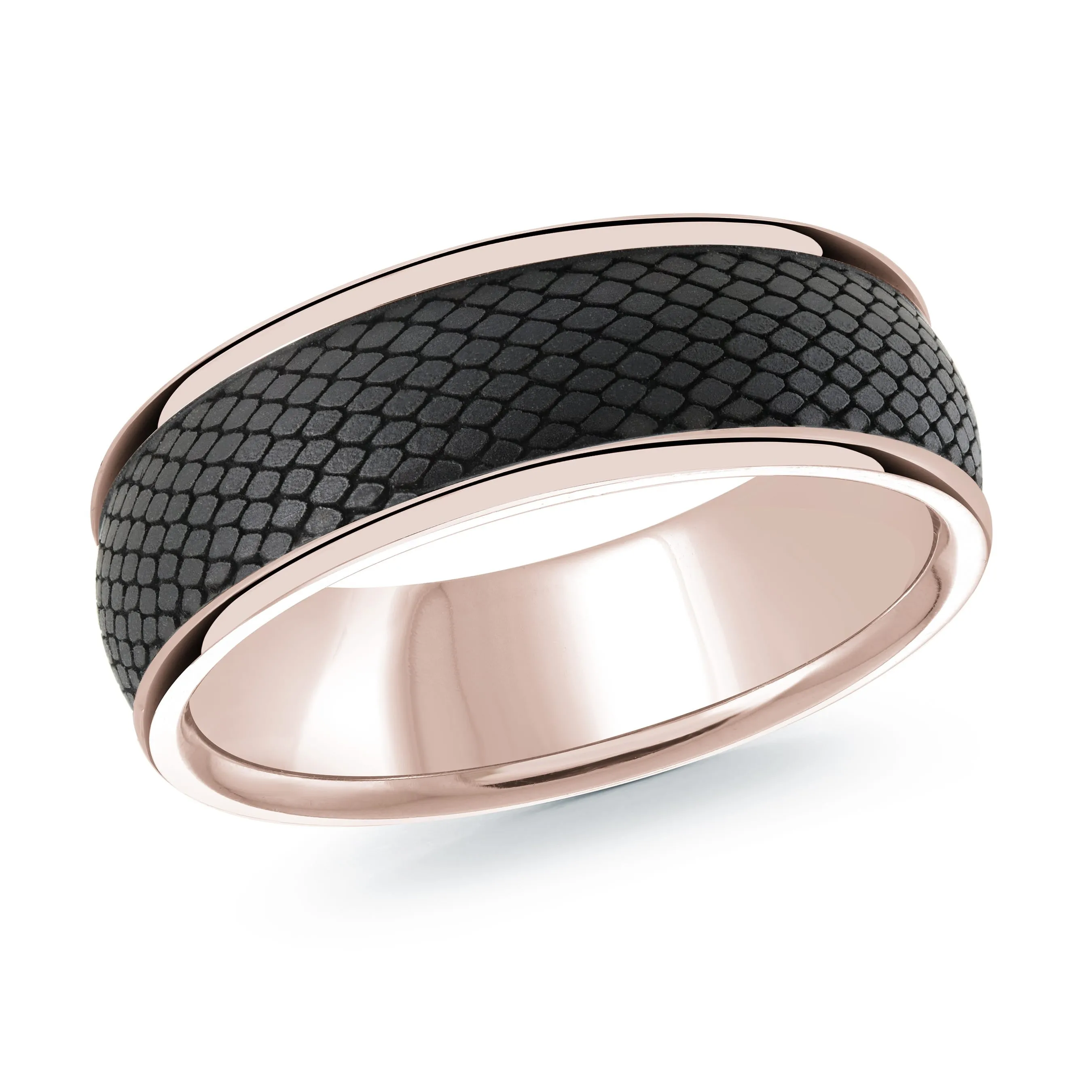 14K Rose Gold Ring from the Noir Collection by Malo - MRDA-166-7P