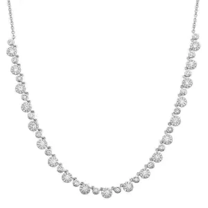 14k White Gold Diamond Necklace