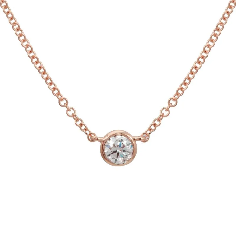 14k White Gold Diamond Pendant