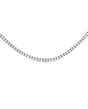 14K White Gold Diamond Tennis Necklace