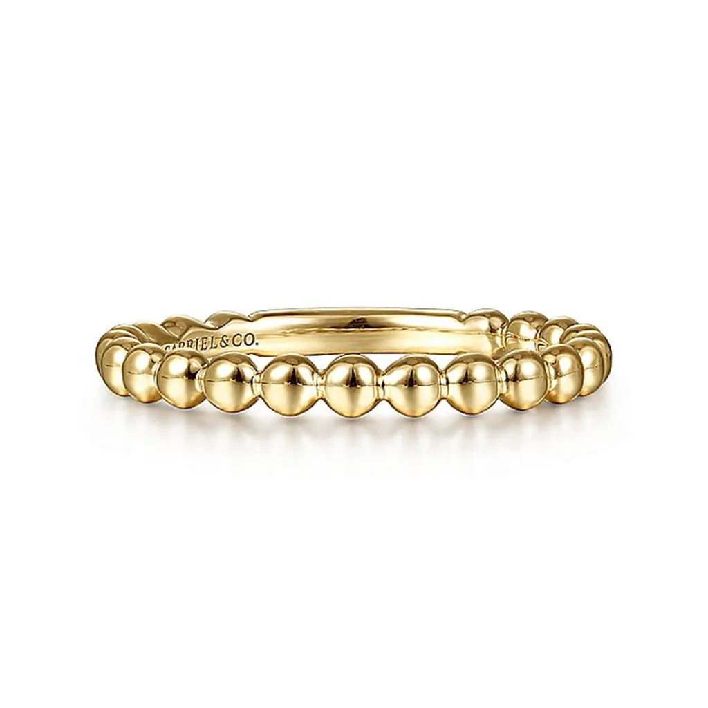 14K Yellow Gold Bujukan Stackable Fashion Ring