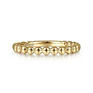 14K Yellow Gold Bujukan Stackable Fashion Ring