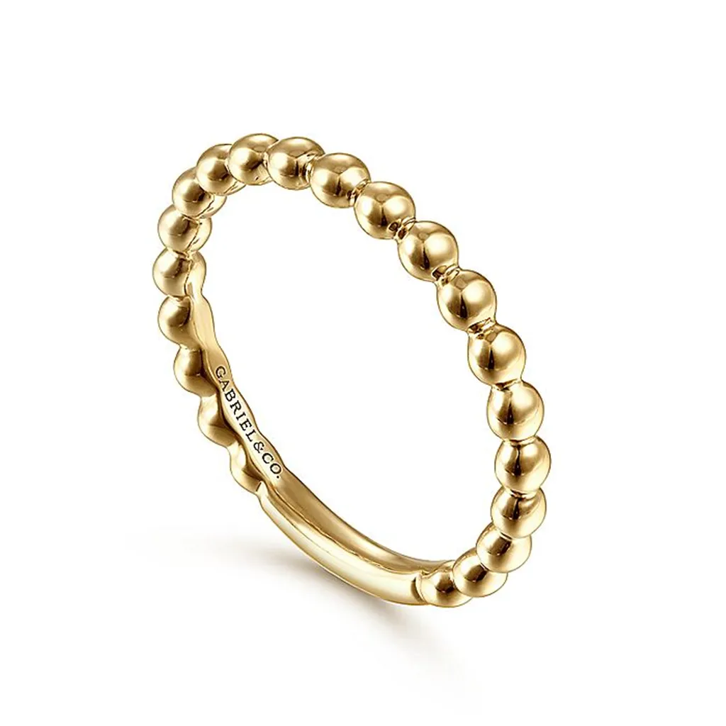 14K Yellow Gold Bujukan Stackable Fashion Ring