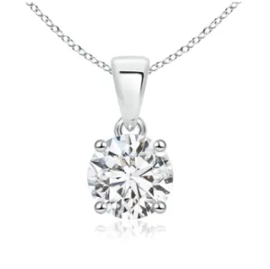 14kt White Gold .33ct Diamond Solitaire Pendant