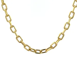 17" Large Cable Chain Necklace in 14k Yellow Gold