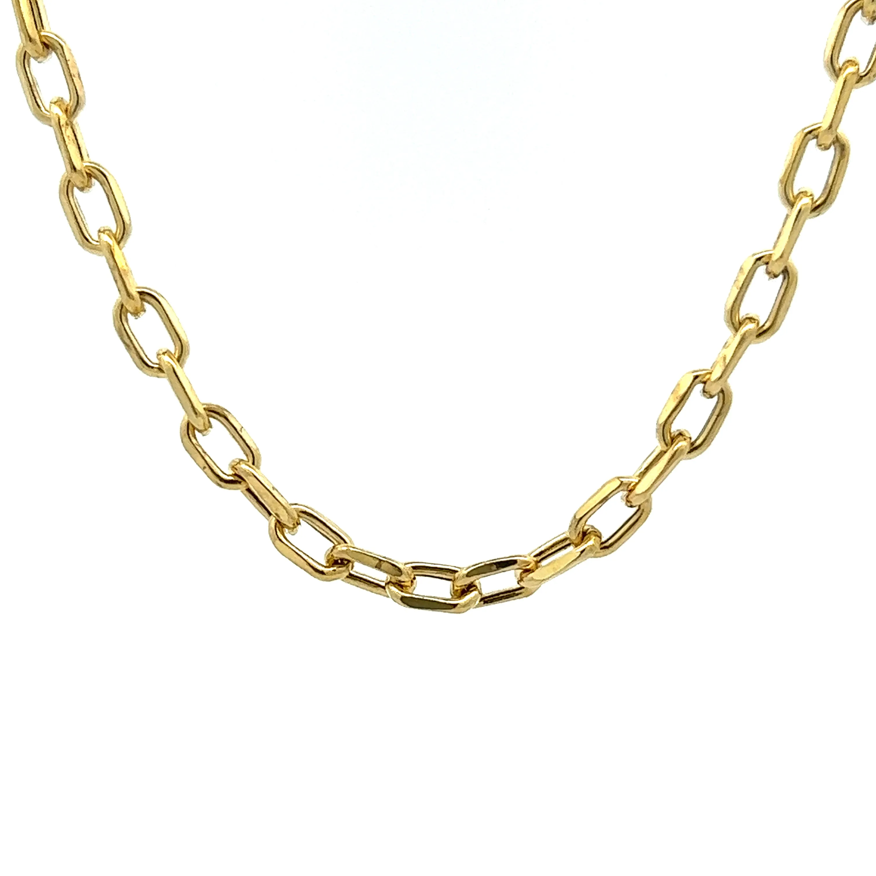 17" Large Cable Chain Necklace in 14k Yellow Gold
