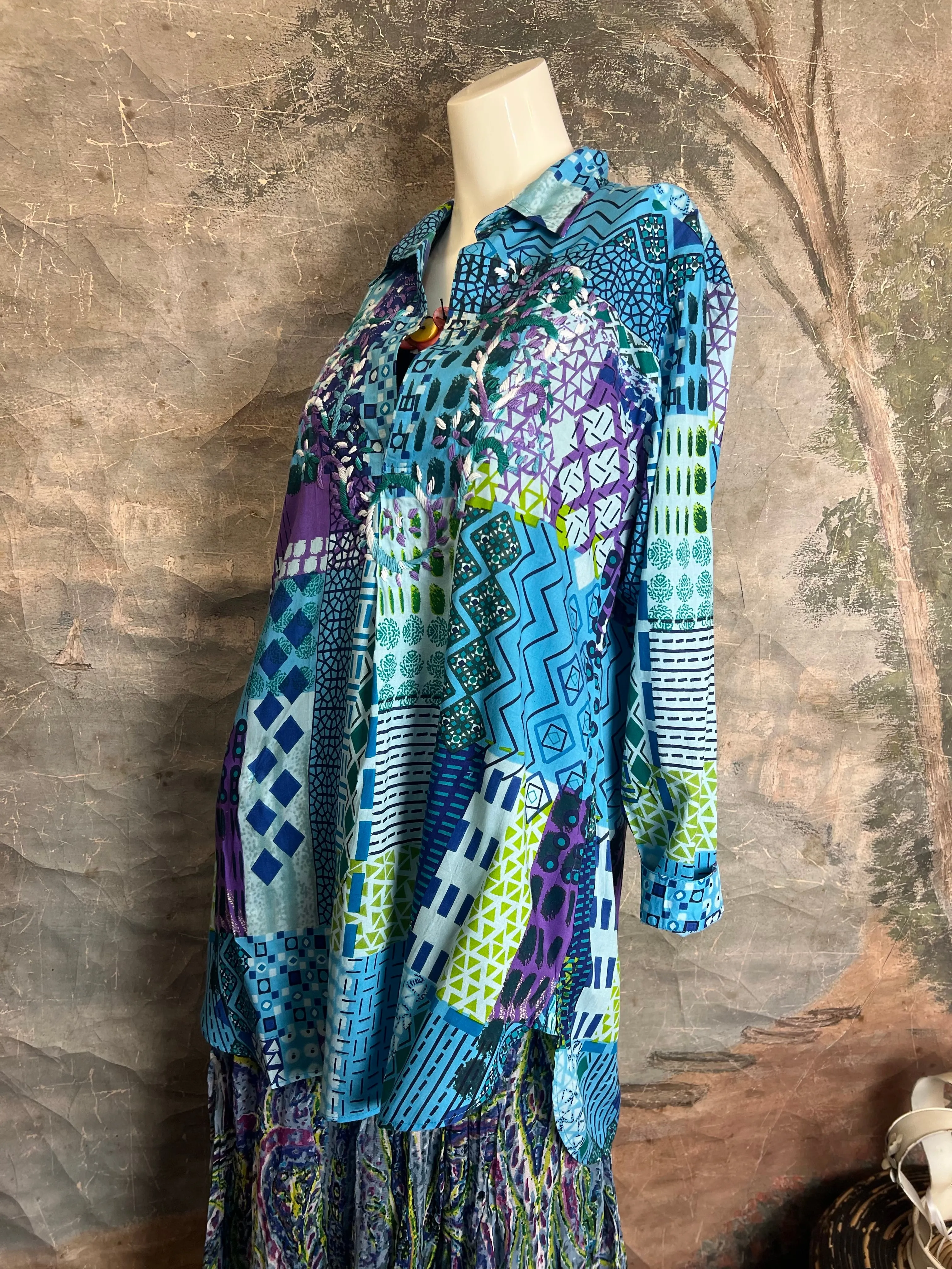 18326 Embroidered Tunic-beach vibes