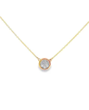 18K Rose Gold Diamond Pendant Necklace