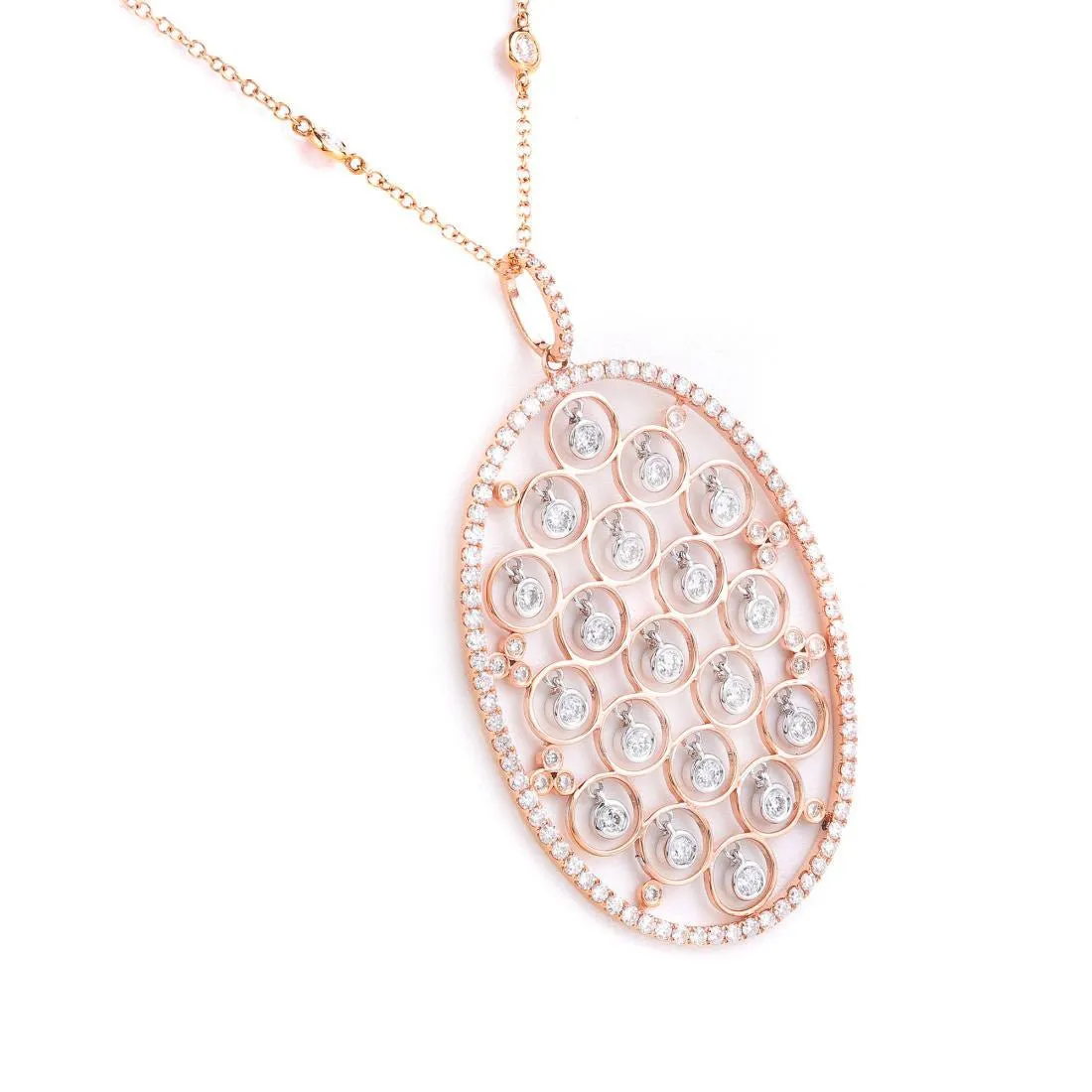 18K Rose Gold Tdw. 2.00ct Diamond Pendant - 20568597