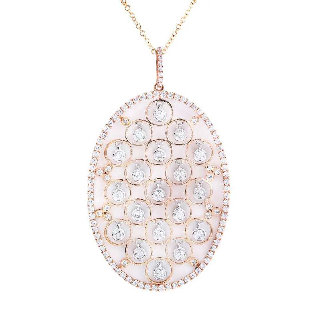 18K Rose Gold Tdw. 2.00ct Diamond Pendant - 20568597