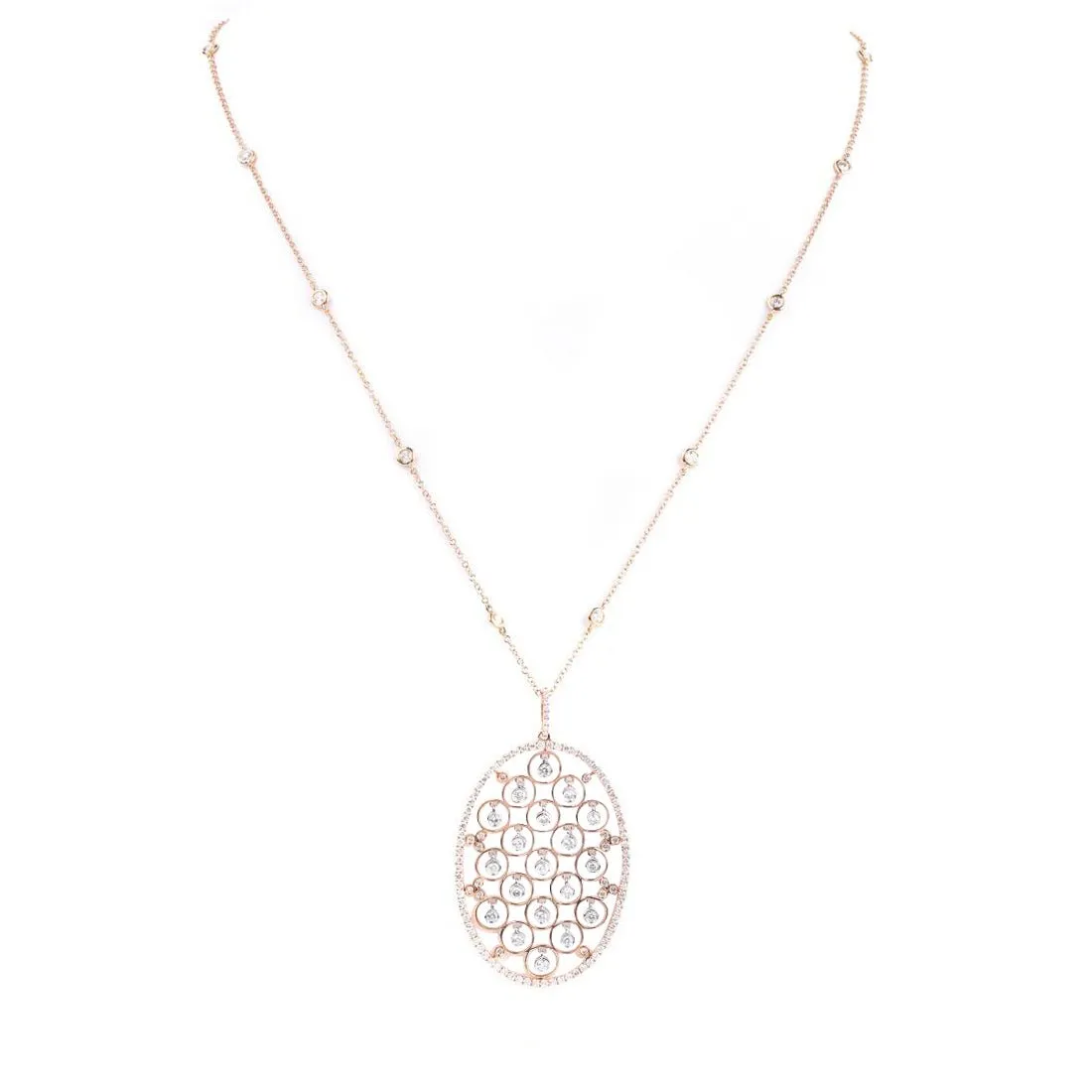18K Rose Gold Tdw. 2.00ct Diamond Pendant - 20568597