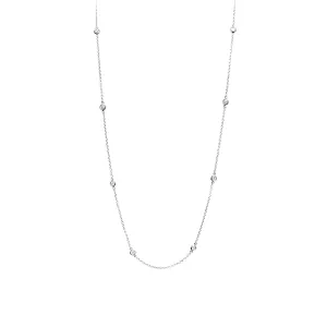 18K White Gold Tdw. 0.57ct Diamond Chain Necklace - 20730574