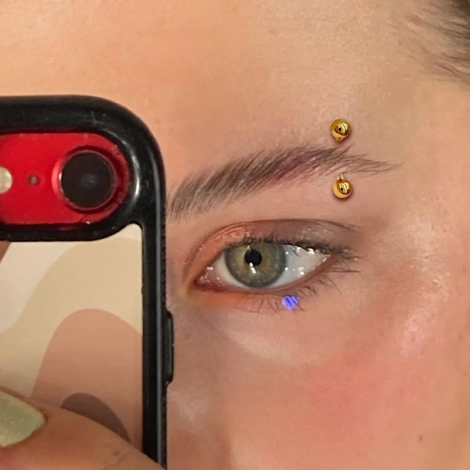 2 Pcs 14k Gold Filled Eyebrow Rings, 16G Threaded Rook Piercing Jewelry, Surgical Steel Vertical Lip Labret Belly Tongue Ring Daith Earring Curved Barbells