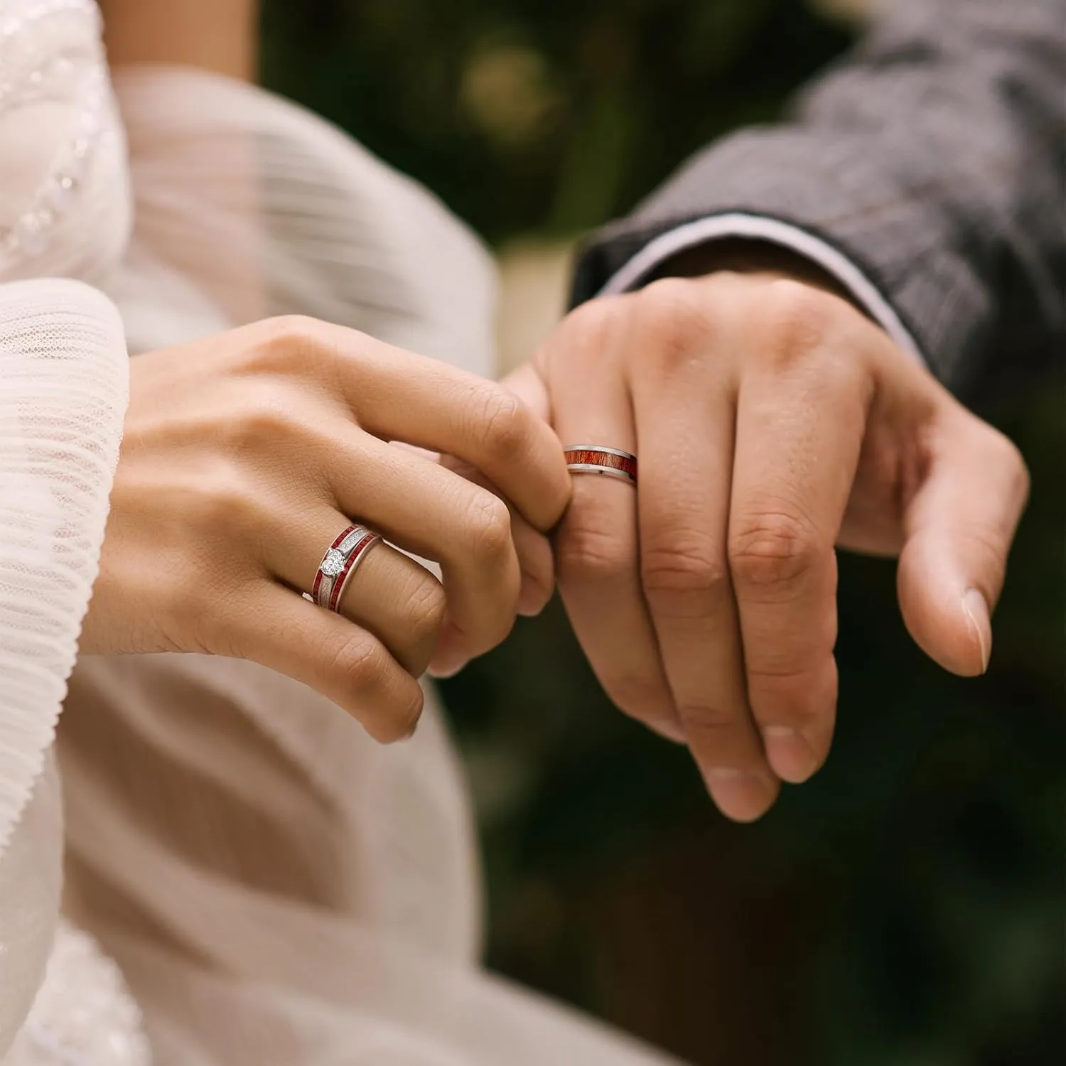 2 PCS Personalized Promise Rings for Couples Custom Wedding Rings for Him and Her Engraved Couples Rings Set His and Her Wedding Bands Engagement Gift