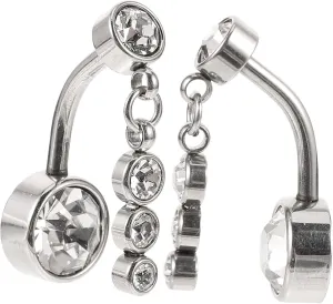2 pcs Rhinestone Navel Rings for Women Elegant Belly Button Piercing Jewelry Design for Parties Eye Catching Decorative Kit
