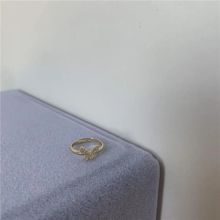 2021 Korean New Style Exquisite Fashion Simple Butterfly Ring