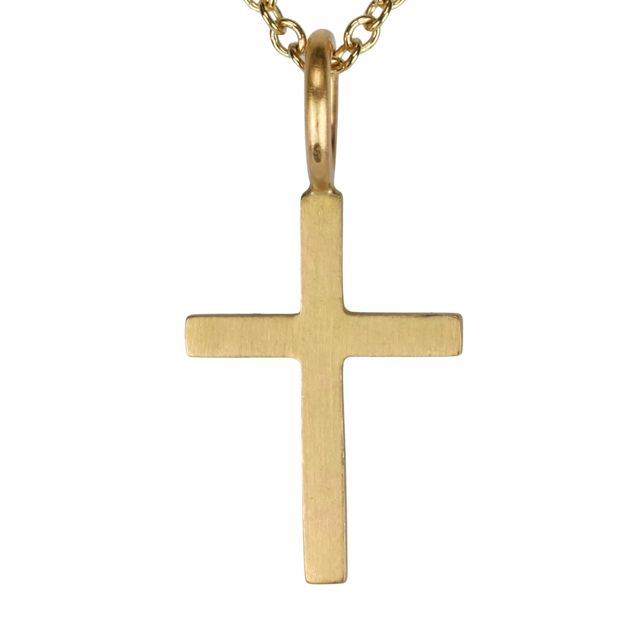 20K Gold Delicate Cross Pendant