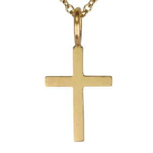 20K Gold Delicate Cross Pendant