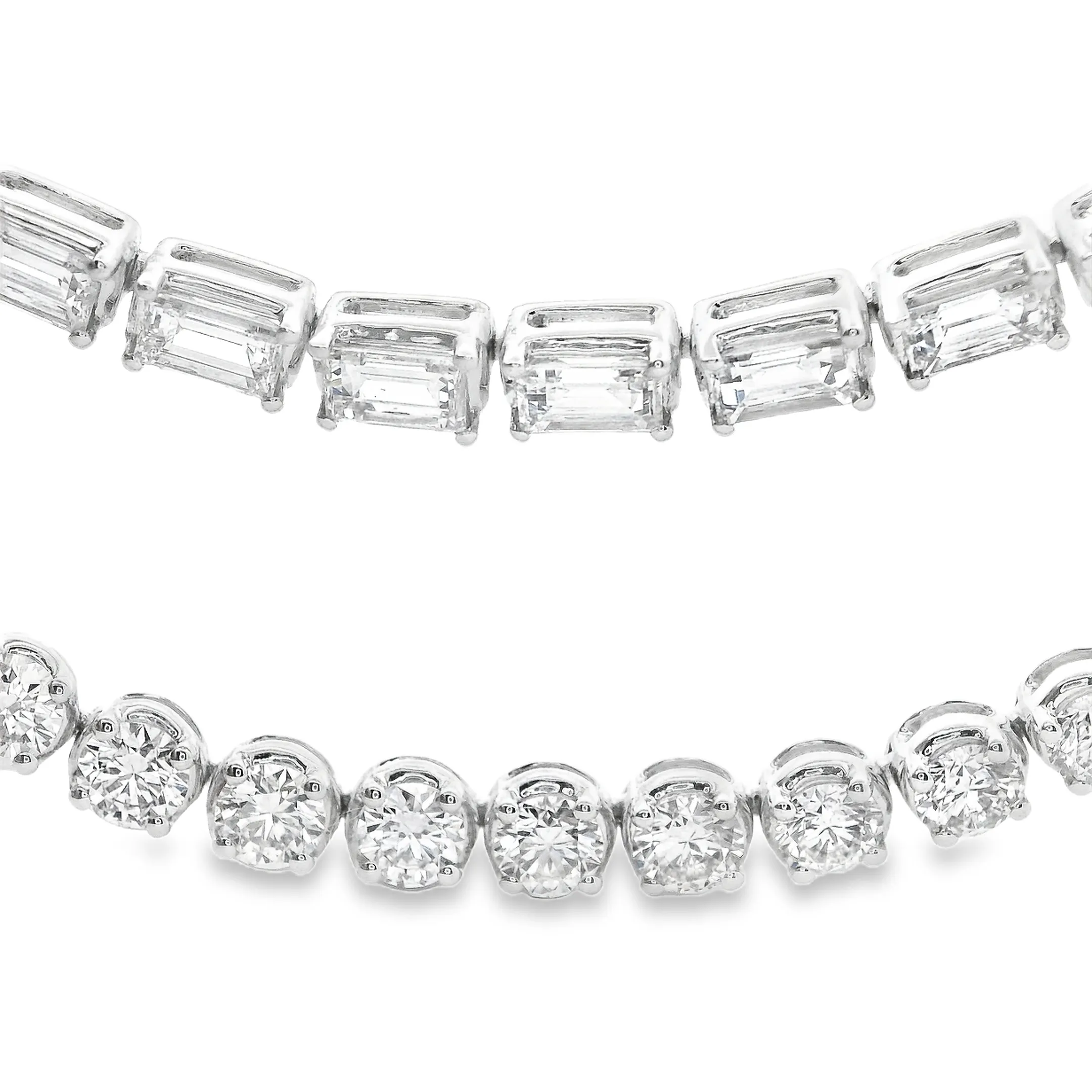 26.56ct 18k White Gold Diamond Double Necklace