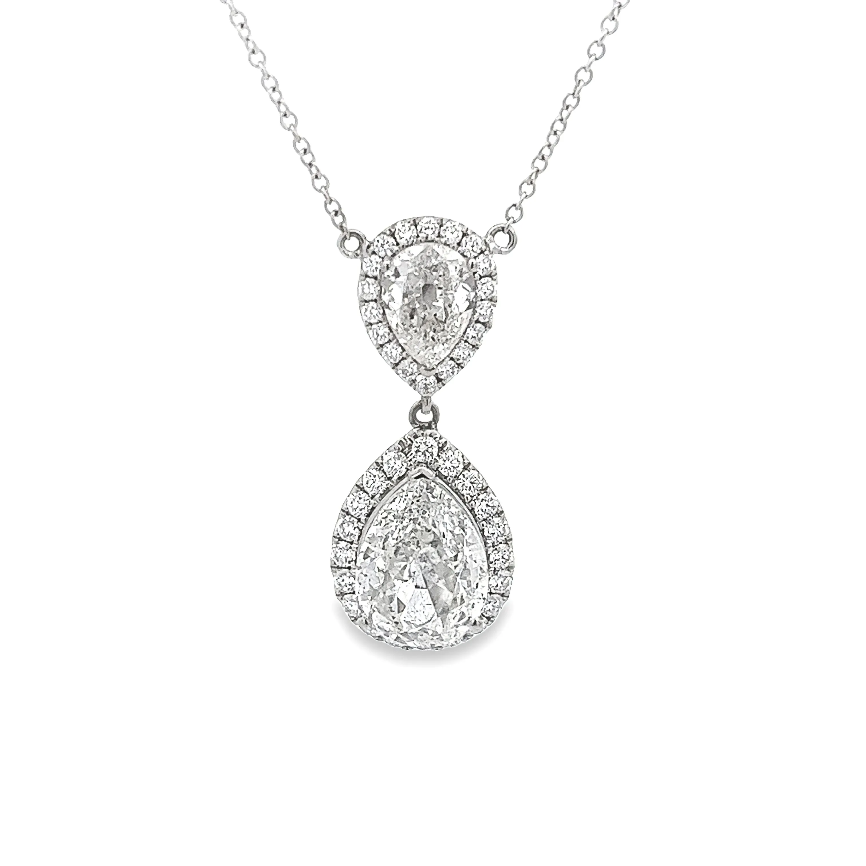 2.97ct 18k White Gold Diamond Pendant