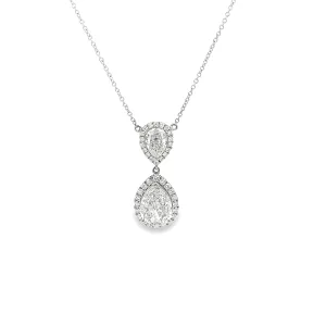 2.97ct 18k White Gold Diamond Pendant