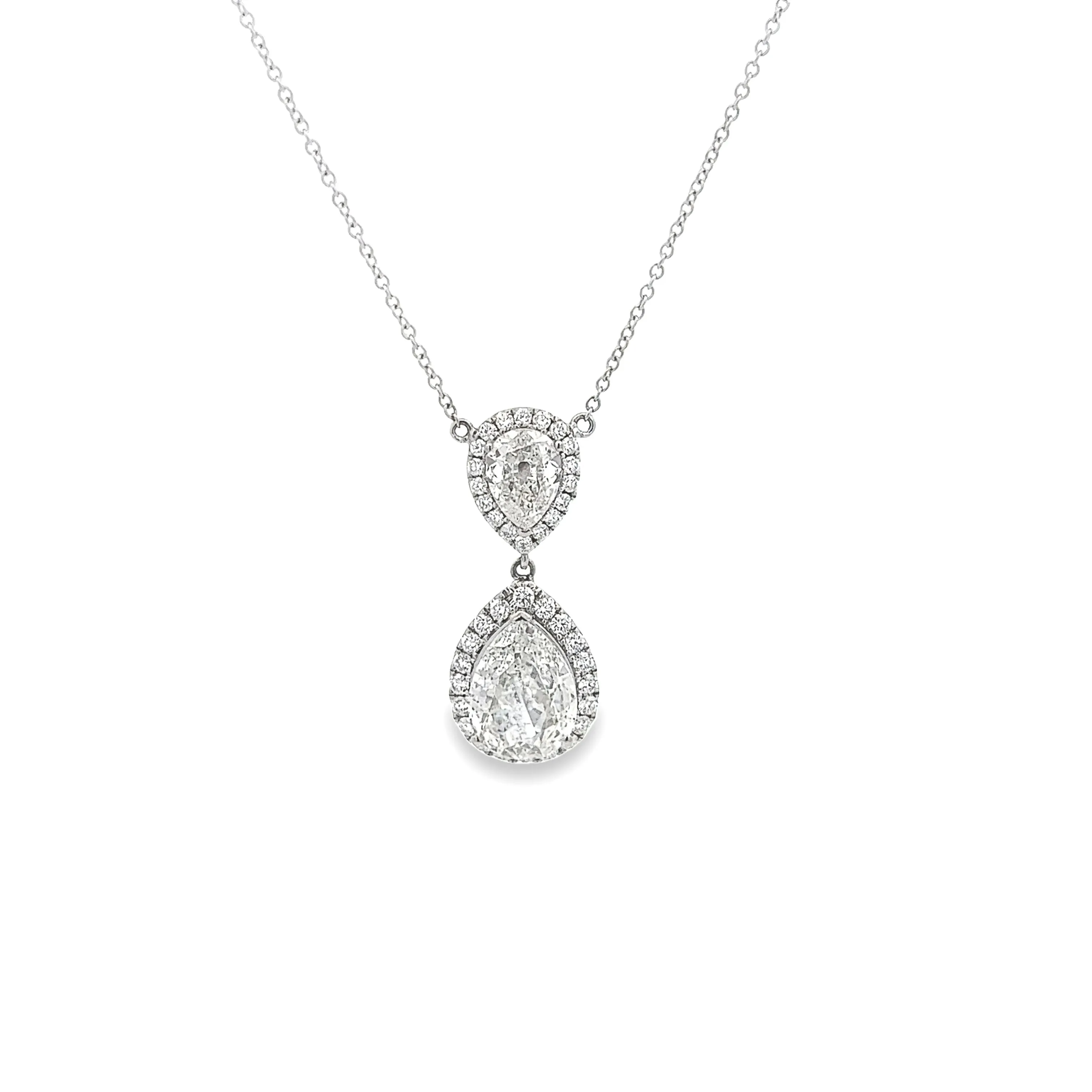 2.97ct 18k White Gold Diamond Pendant