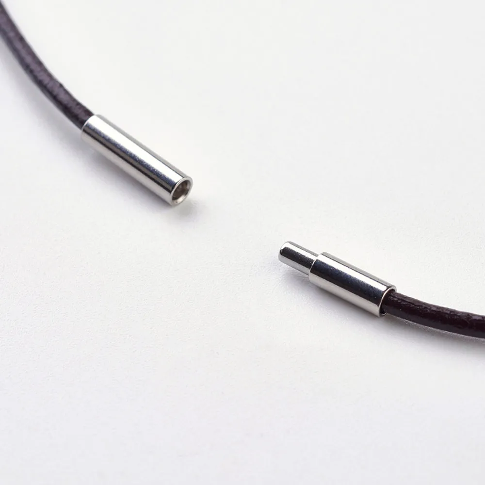 2mm Leather Necklace (40cm) - Brown