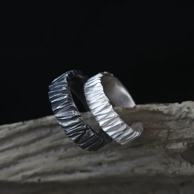 2Pcs Love Heart Electrocardiogram Couple Open Rings For Women Men Lover Black Silver Color Engagement Wedding Valentine'Day Gift