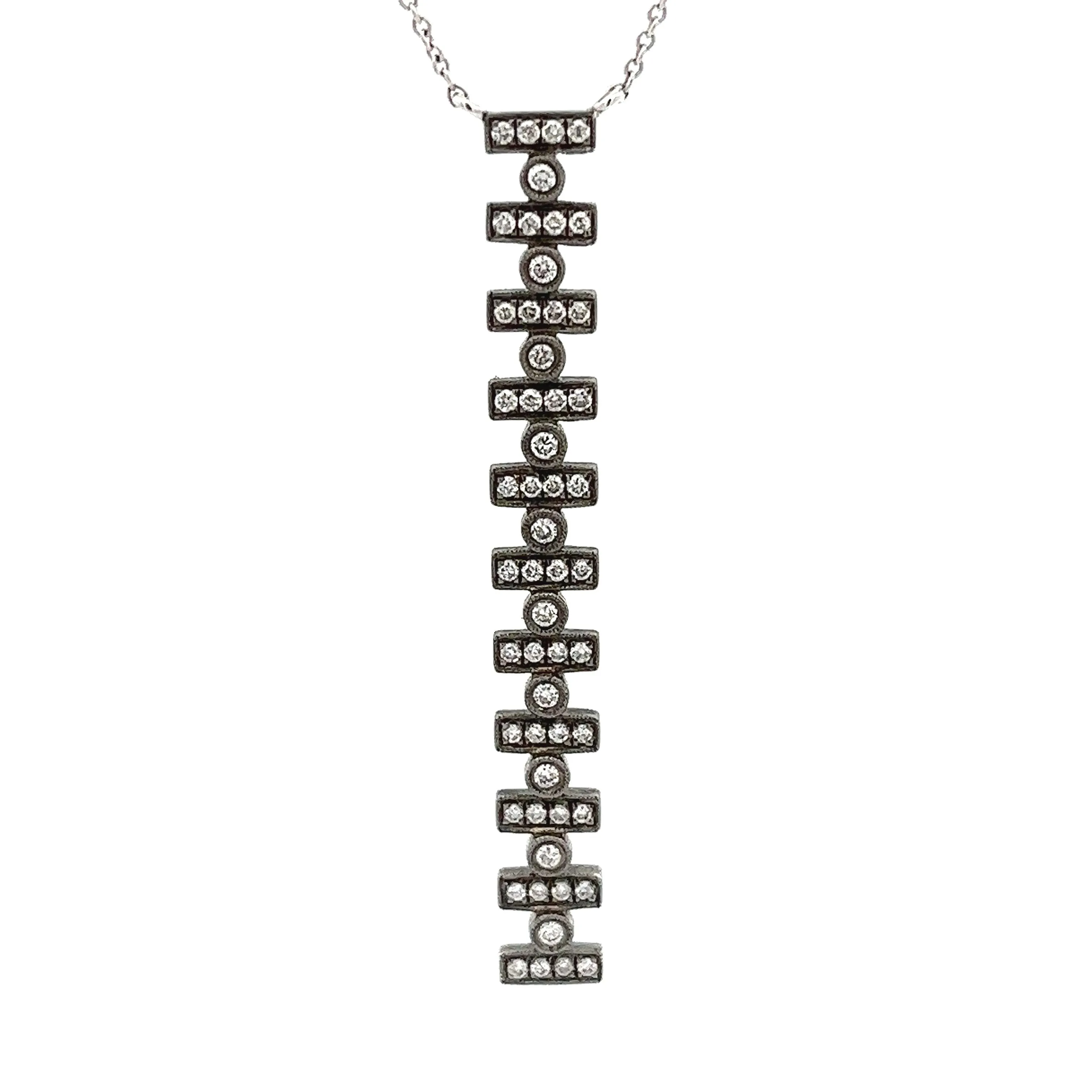 .34ct 14k White Gold Reese Brooklyn Diamond Necklace