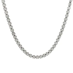 3.87ct 14k White Gold Diamond Tennis Necklace