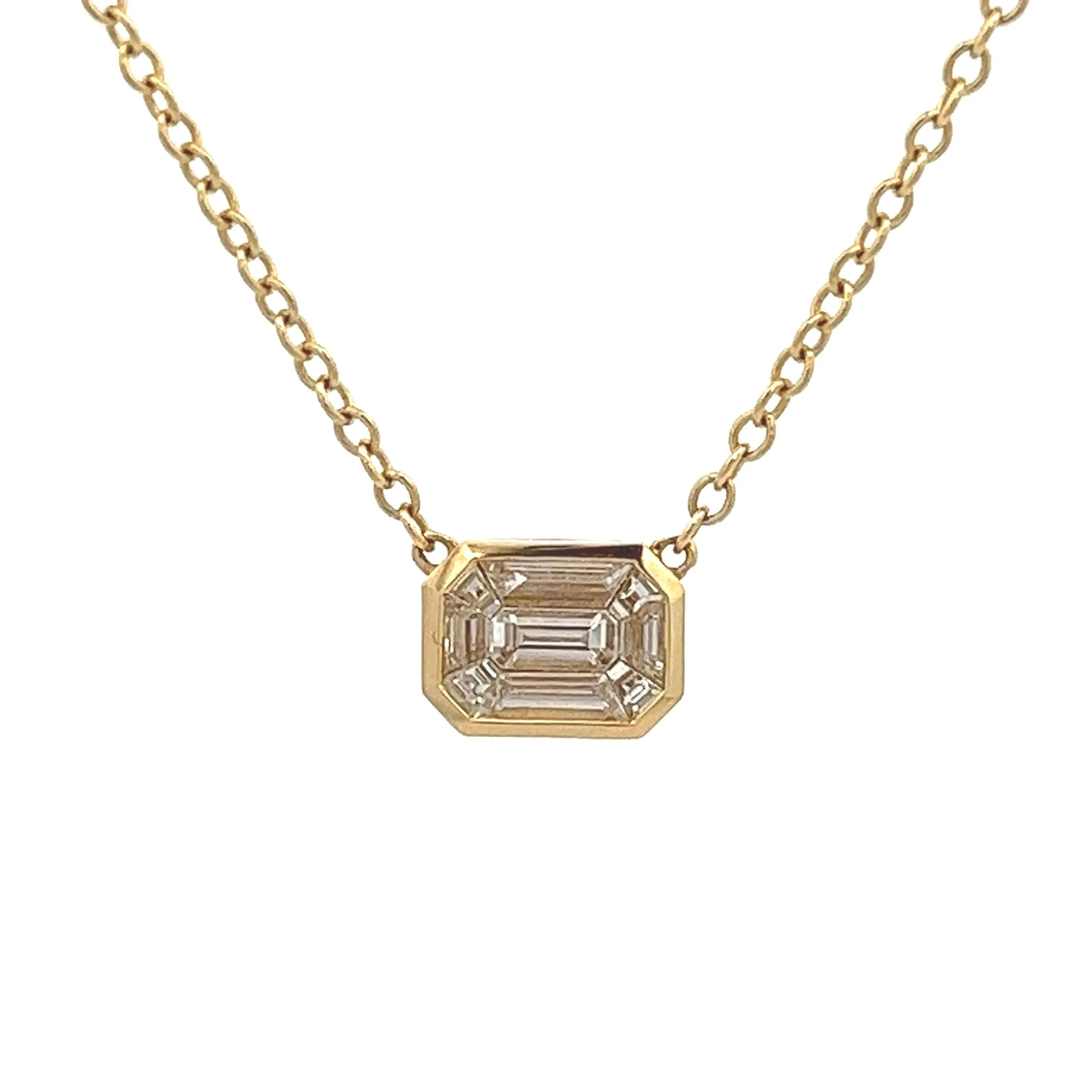 .44ct 14k Yellow Gold Diamond Pendant