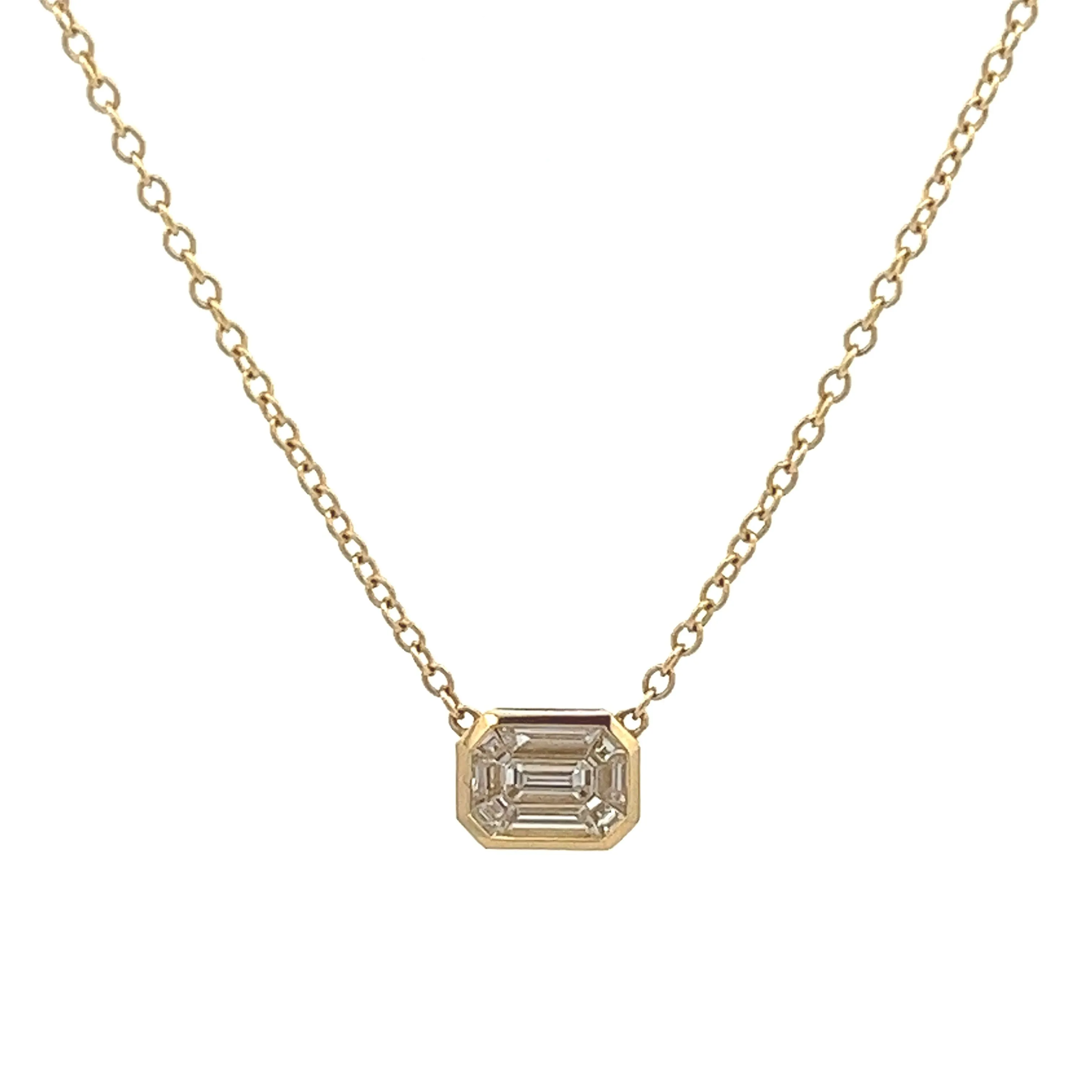 .44ct 14k Yellow Gold Diamond Pendant