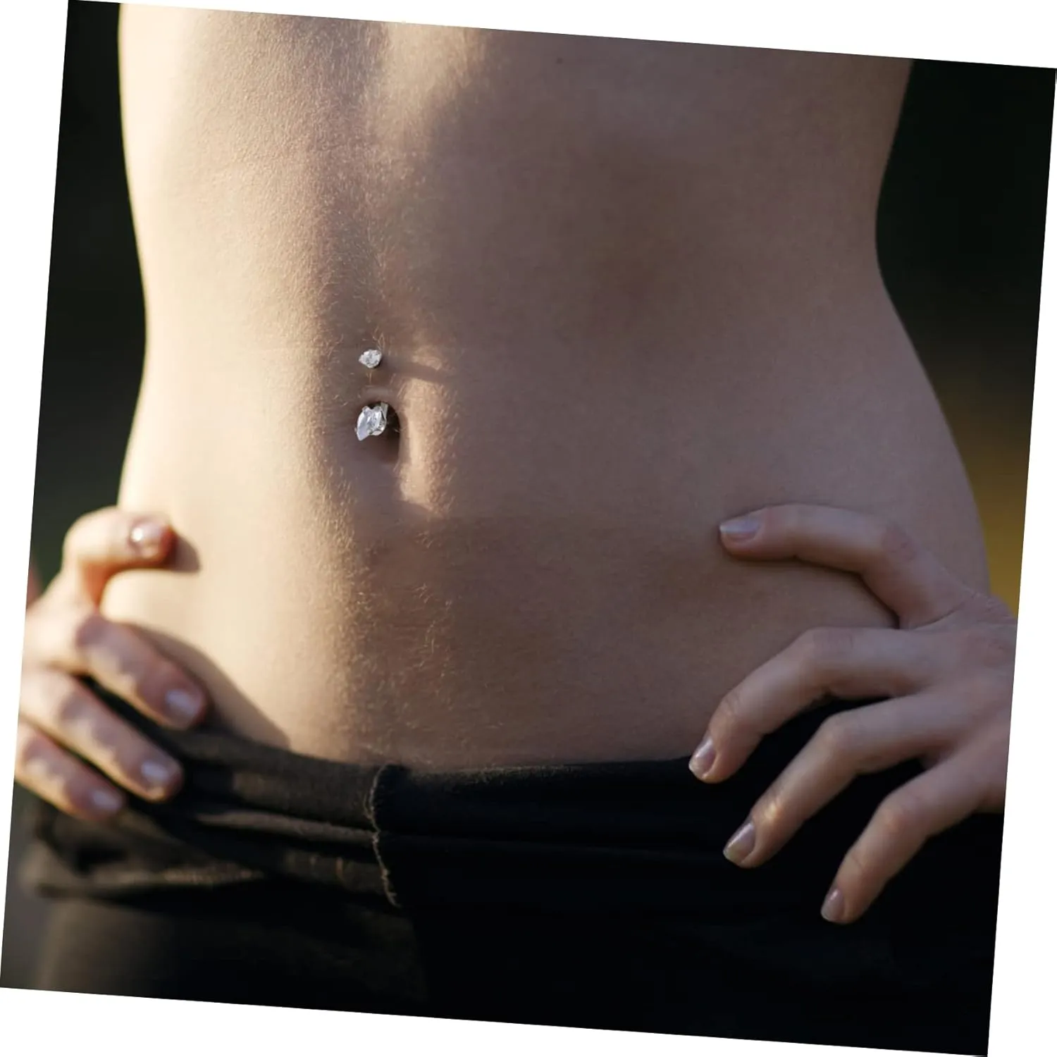 6 Pcs 1 Set Navel Ring Set Beautiful Belly Rings Belly Piercing Jewelries Fashionable Navel Rings
