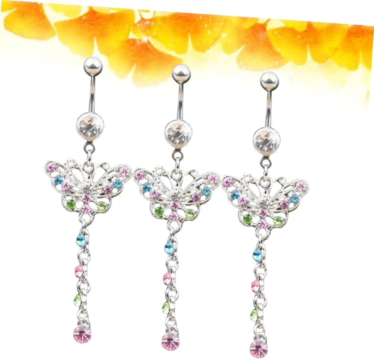 6 Pcs Jewelry Body Jewlery Belly Button Rings? Belly Ring Dangle Belly Button Rings Navel Ring Fashion