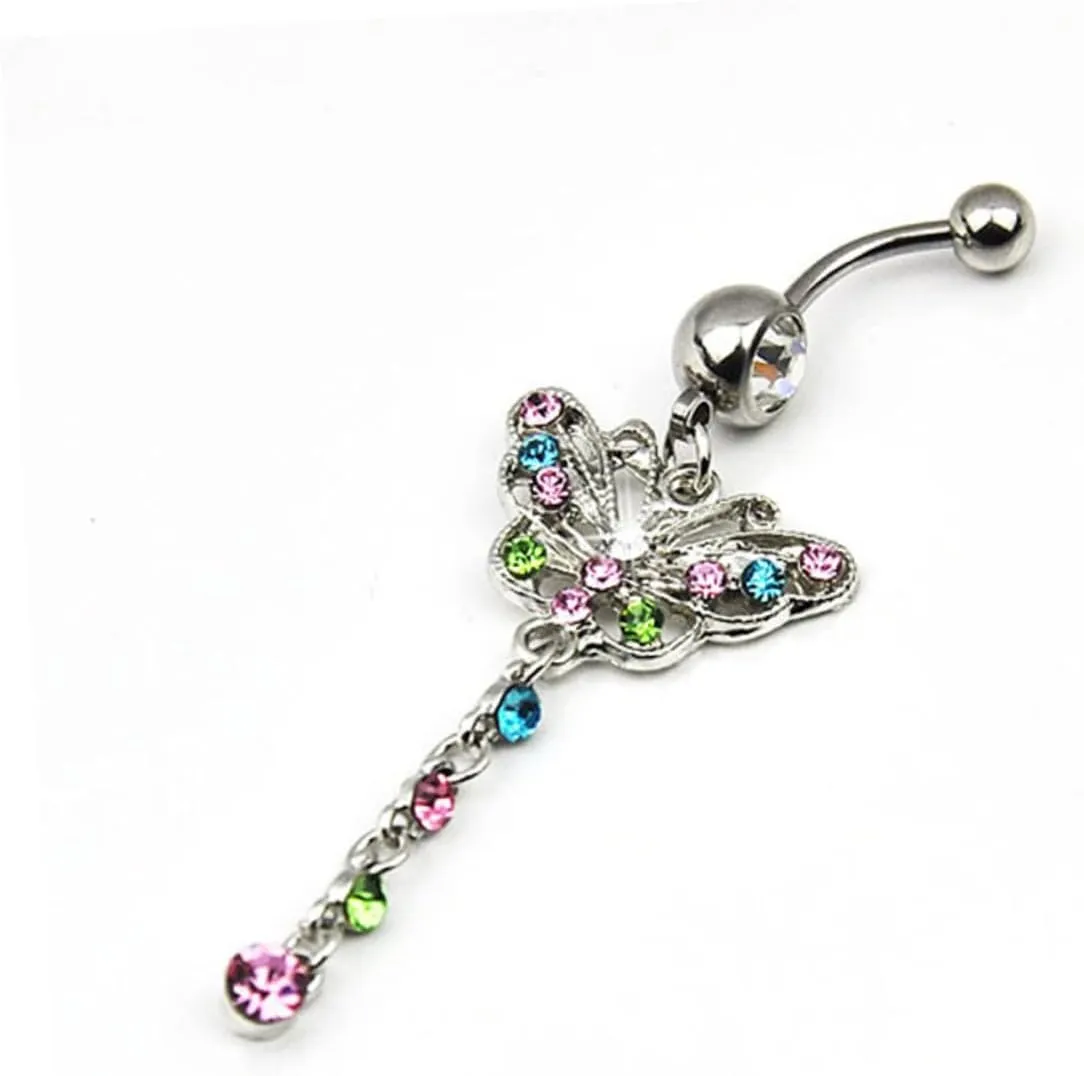 6 Pcs Jewelry Body Jewlery Belly Button Rings? Belly Ring Dangle Belly Button Rings Navel Ring Fashion