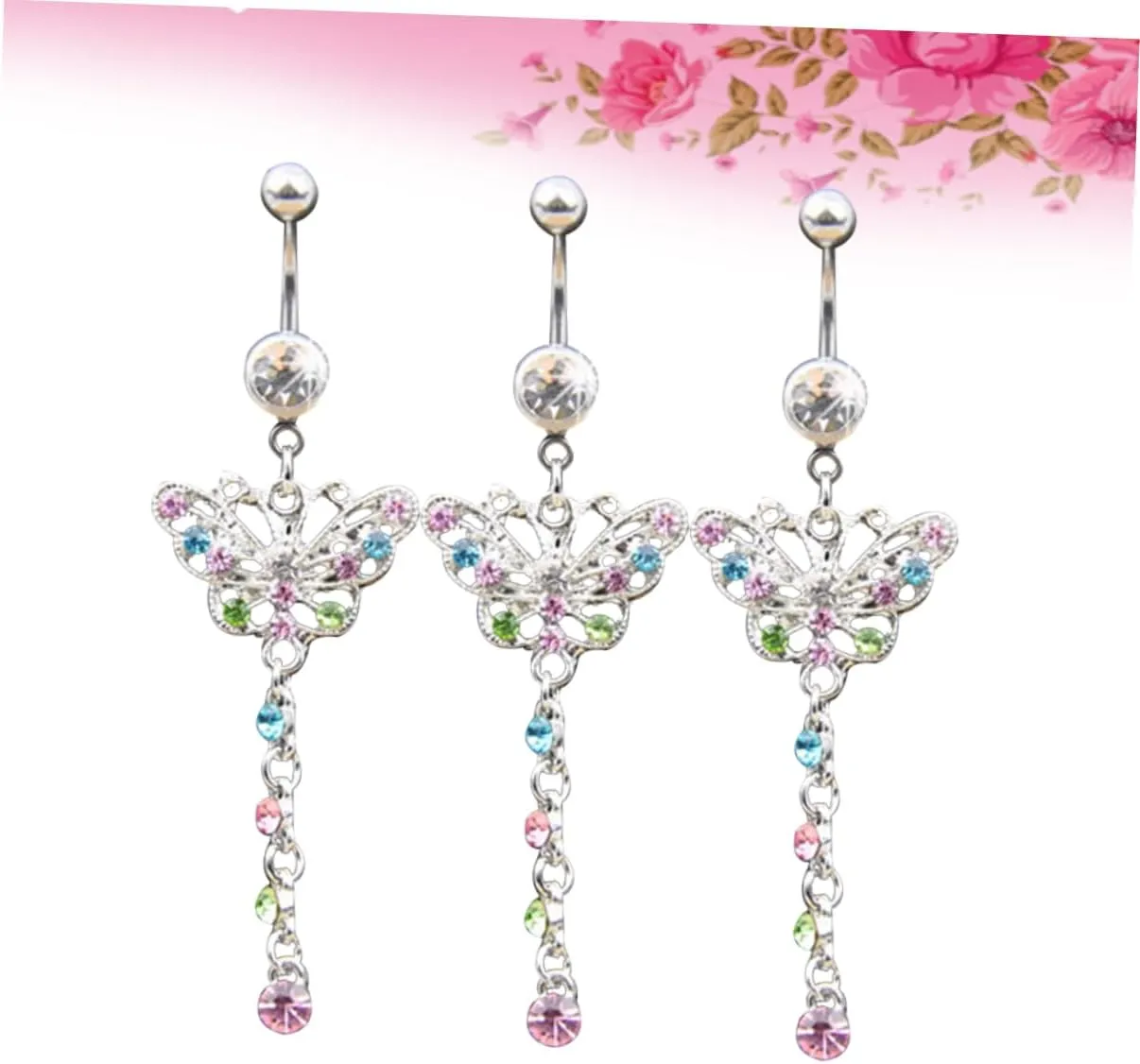 6 Pcs Jewelry Body Jewlery Belly Button Rings? Belly Ring Dangle Belly Button Rings Navel Ring Fashion